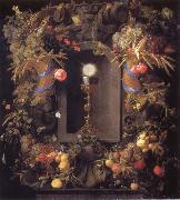 Chalice and the host,surounded by garlands of fruit, Jan Davidsz. de Heem